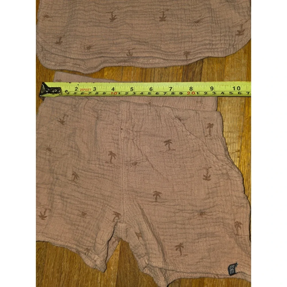 Modern Moments Gerber Toddler Girls 3T Clay Gauze Henley Shirt and Shorts Set